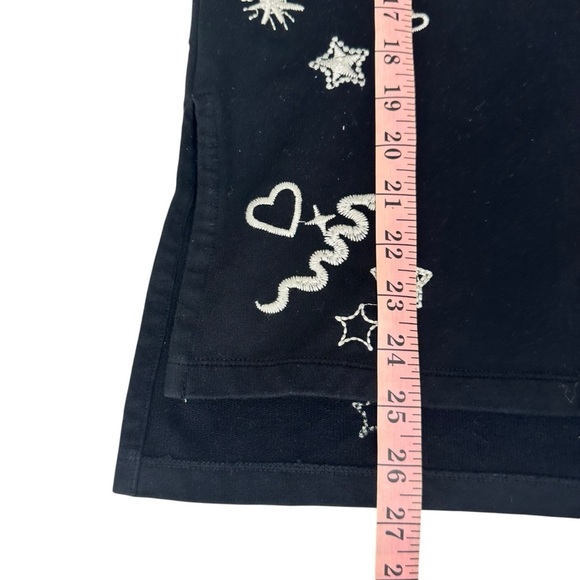 Johnny Was hoodie tunic black embroidered star moon sun celestial XS Angol Beach - Picture 16 of 16